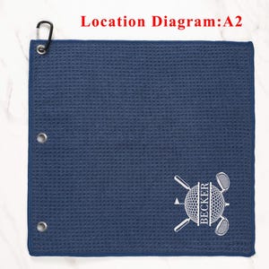 Embroidered Golf Towel, Personalized Golf Gift, Microfiber image 9
