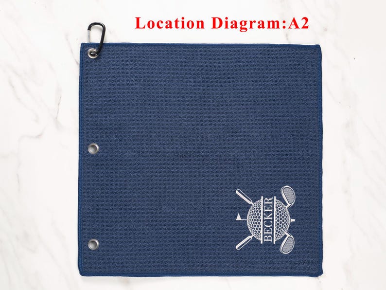 Embroidered Golf Towel, Personalized Golf Gift, Microfiber image 9