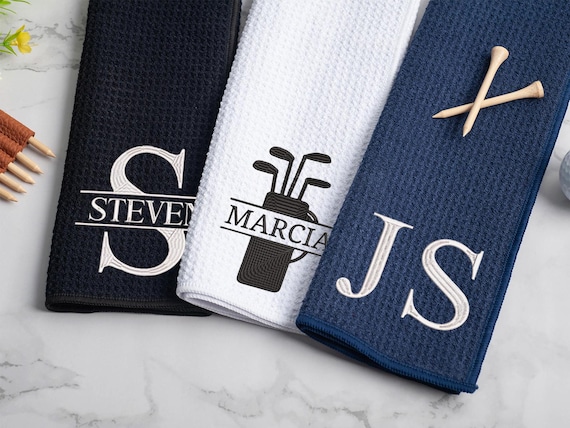 Embroidered Golf Towel, Personalized Golf Towel, Monogrammed Golf Towel，Golf Gift - Embroidered,Golf Gift,Golf Wedding Gift ,Golf Club Towel