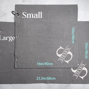 Embroidered Golf Towel, Personalized Golf Gift, Microfiber image 12