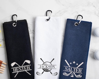 Besticktes Golf-Handtuch, personalisiertes Golfer-Geschenk