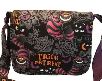 Sac bandoulière à rabat alice in wonderland cheshire cat