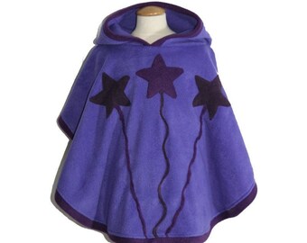 Cape poncho child customizable fleece hood elf