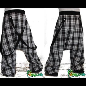 Harem pants with checked straps "Mauritus"