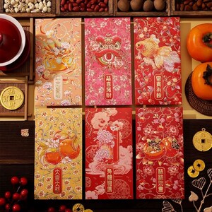 Paquete rojo del Año de la Serpiente 2025 (36 piezas), sobres de Año Nuevo chino, Hong Bao, Ang Pao, paquete de regalo, regalo de Año Nuevo