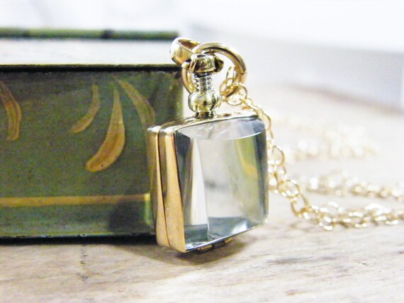 gold glass locket