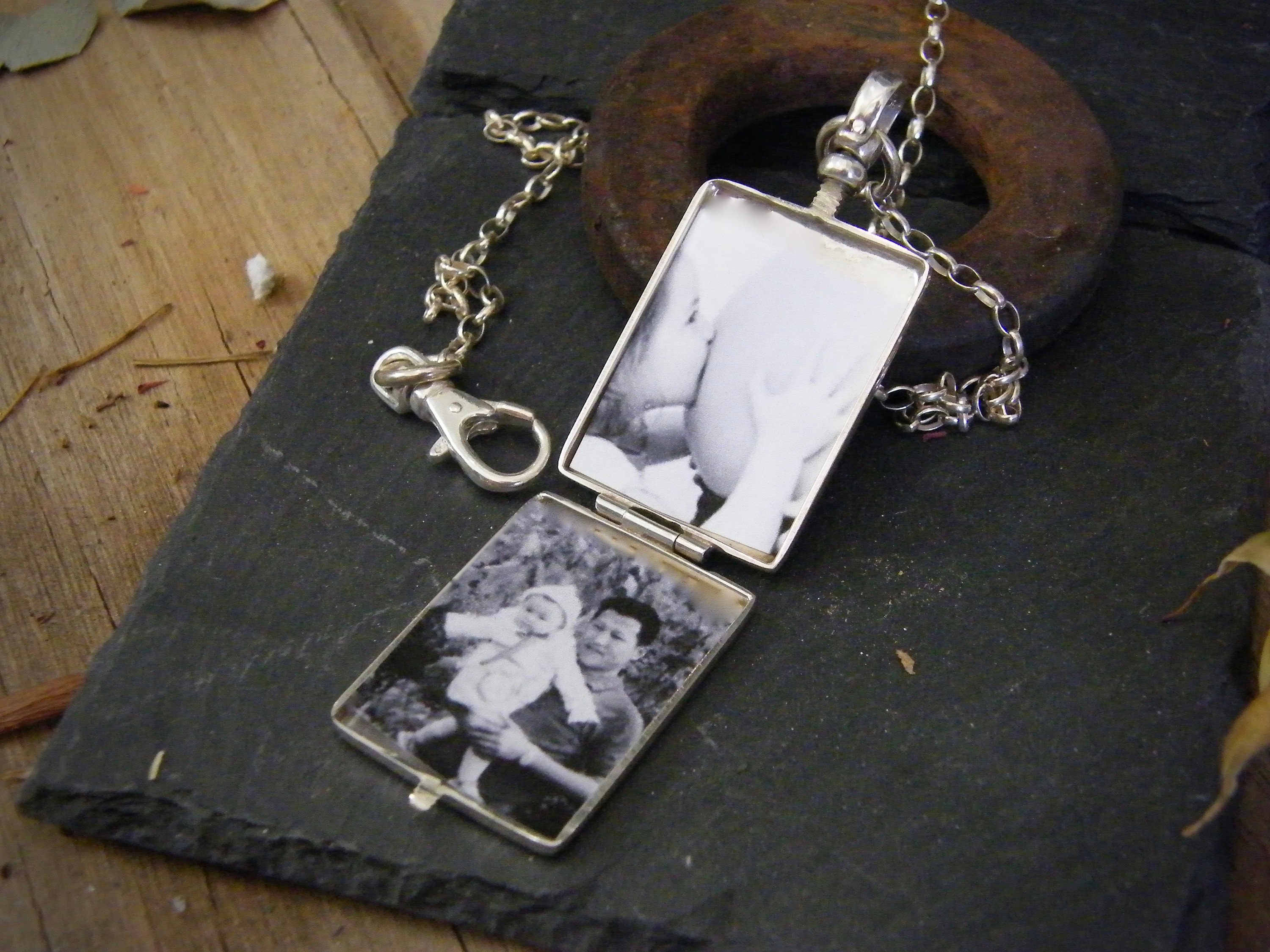 Men's pocket locket sterling silver photo pocket locket Etsy