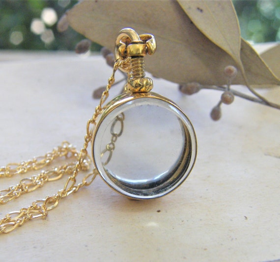 gold glass locket