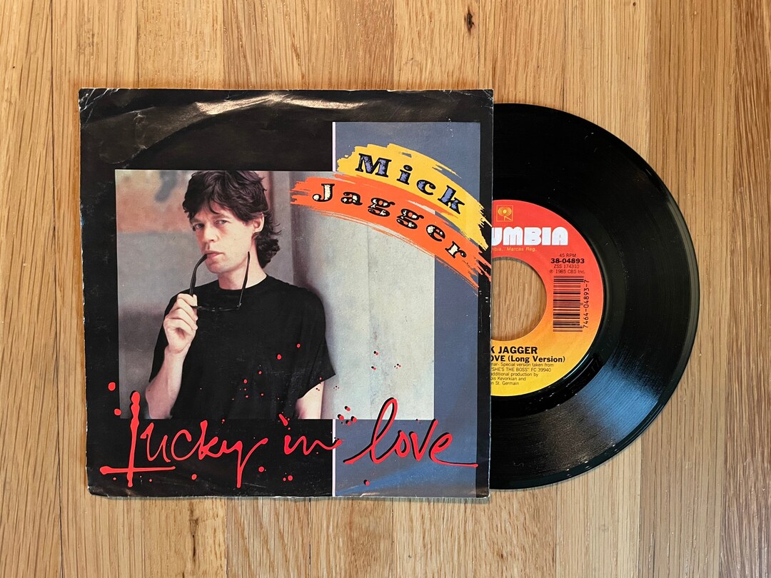 Mick Jagger Lucky in Love 7 45 Single 1985 Vinyl Record Pop Hit Solo