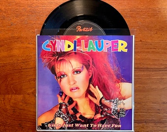 Cyndi Lauper - Girls Just Want To Have Fun 7 inch 45 Single 1984 w/Custom Sleeve