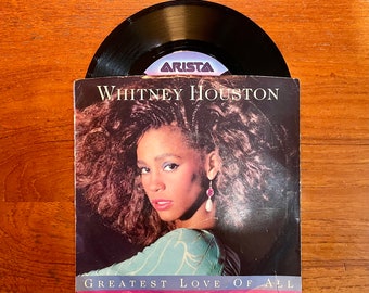 Whitney Houston - Greatest Love Of All 7" 45 RPM Single 1985 Vinyl Record Pop Soul Classic