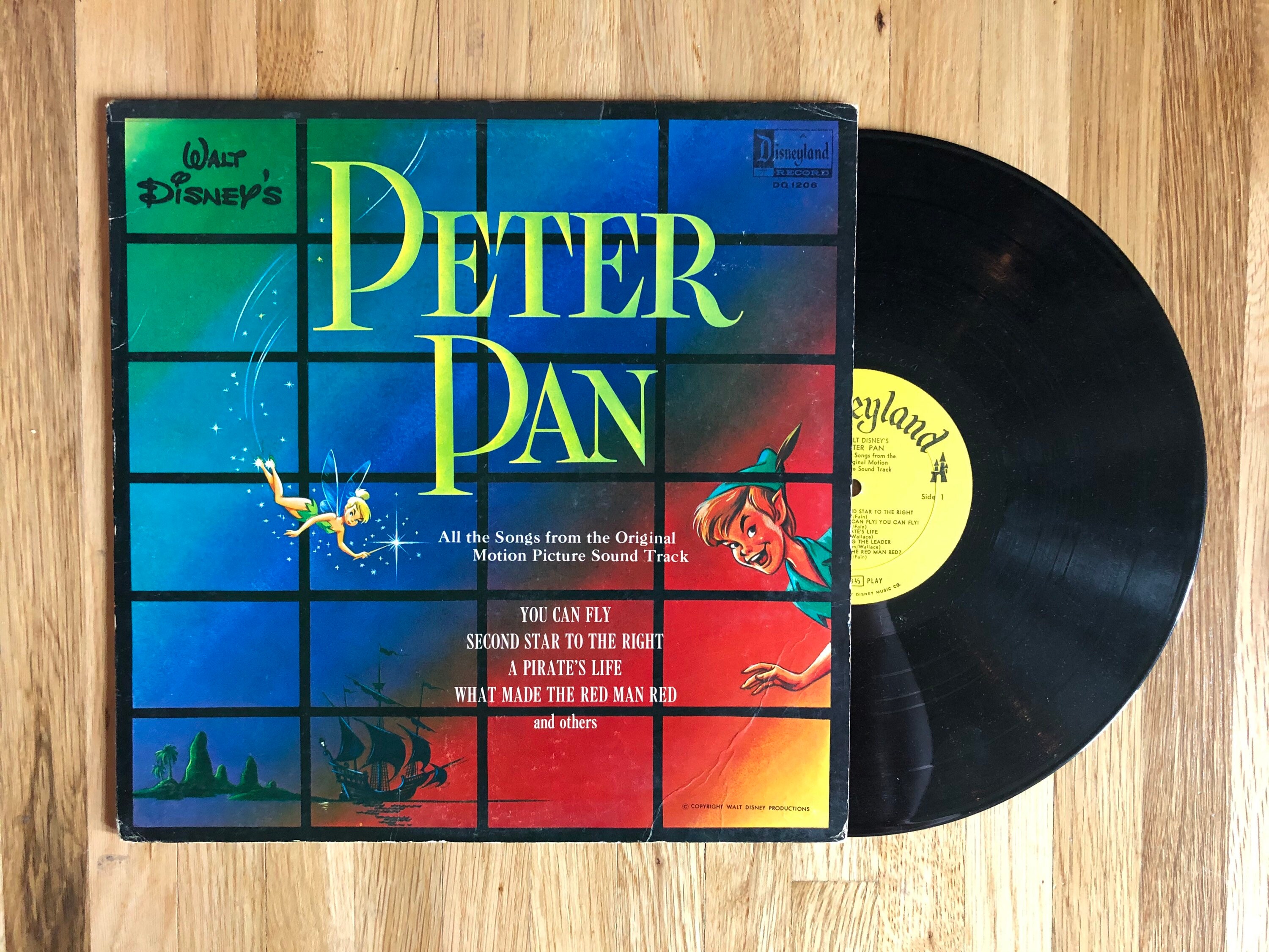 Vinyl Record Album Disney's Peter Pan Songs from the Etsy