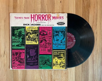 Themes from Horror Movies - Dick Jacobs & His Orchestra LP 1959 Vinyl Record Mono Classic B-Movie Halloween