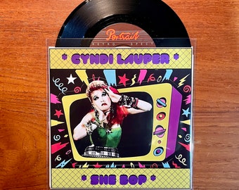 Cyndi Lauper - She Bop 7" 45 Single Vinyl Record 1984 w/Custom Sleeve