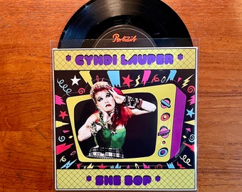 Cyndi Lauper - She Bop 7" 45 Single Vinyl Record 1984 w/Custom Sleeve