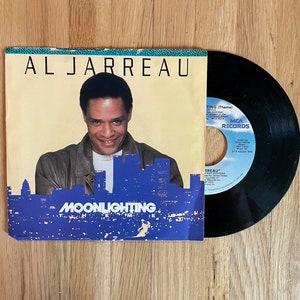 Al Jarreau Moonlighting 7 45 RPM Single Vinyl Record 1987 TV Series Theme image 1