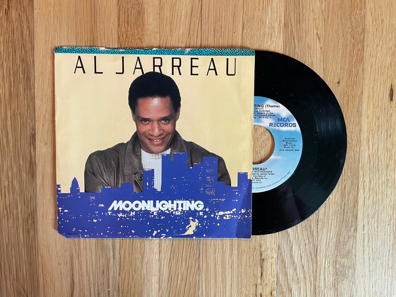 Al Jarreau Moonlighting 7 45 RPM Single Vinyl Record 1987 TV Series Theme image 1