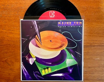Peter Schilling - Major Tom (Coming Home) English & German Versions 7" 45 RPM Single 1983 Vinyl Record w/Custom Sleeve Art