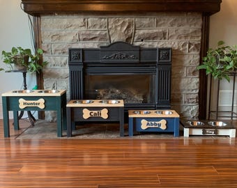 Station de nourriture surélevée personnalisée pour chien, gamelle pour chien surélevée, gamelle pour chien personnalisée, mangeoire pour chien de ferme, gamelles pour chien, cadeau parfait pour tout le monde.
