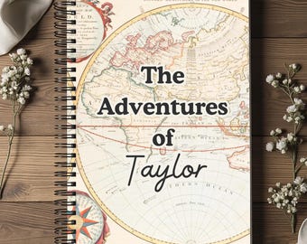 Personalized Travel Journal Gift, Custom Travel Diary, Travel Memory Book, World Travel Journal, Study Abroad Journal, Travel Lover Gift