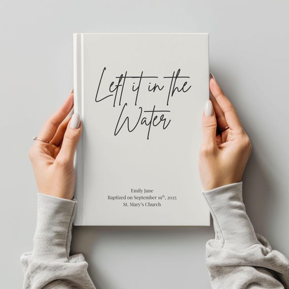 Personalized Baptism Journal: Left it in the Water Christian Gift for Teen, Daughter, Goddaughter, Women