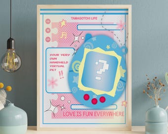 Tamagotchi Print | Y2K Retro Gaming Room Decor (Digital Download)