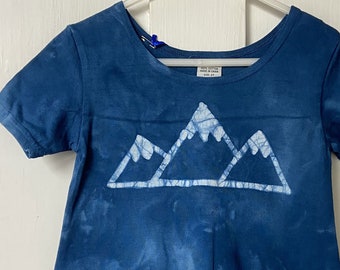 Blue Mountain Dress, Girls Mountain Dress, Kids Mountain Dress, Girls Hiking Dress, Mountain Climbing Dress, Mountain Lovers Dress