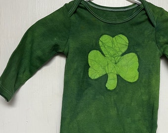 St. Patrick's Day Baby Bodysuit, Shamrock Baby Bodysuit, Baby Boy Shamrock Bodysuit, Baby Girl Shamrock Bodysuit, Shamrock Gift (6 months)