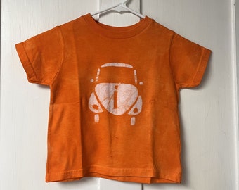 Kids Car Shirt, Orange Car Shirt, Kids Beetle Shirt, Boys Car Shirt, Girls Car Shirt, Kids Volkswagen Shirt, Hippie Car Shirt (3T)