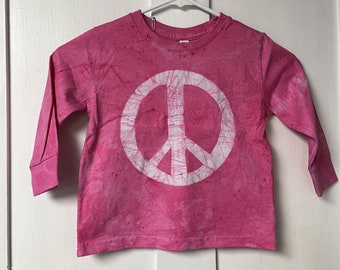 Kids Peace Sign Shirt, Boys Peace Sign Shirt, Girls Peace Sign Shirt, Pink Peace Sign Toddler Shirt, Pink Kids Shirt, Pink Peace Shirt (3T)