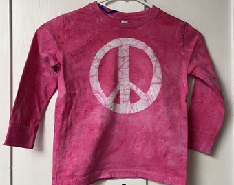 Kids Peace Sign Shirt, Boys Peace Sign Shirt, Girls Peace Sign Shirt, Pink Peace Sign Shirt, Pink Kids Shirt, Pink Peace Shirt (4/5)