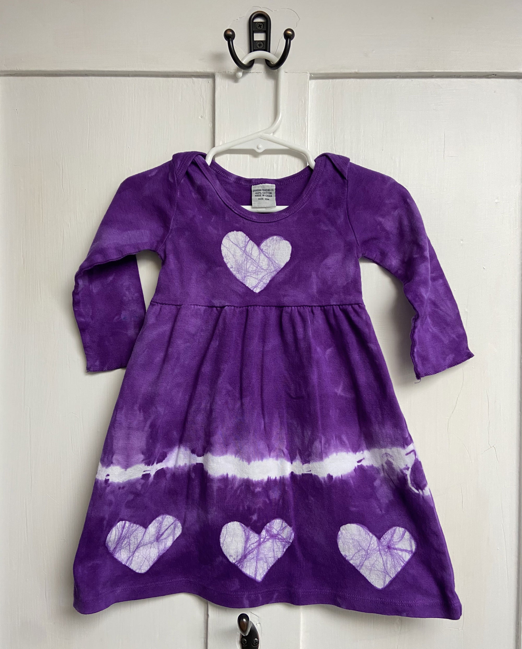 girls long sleeve purple dress