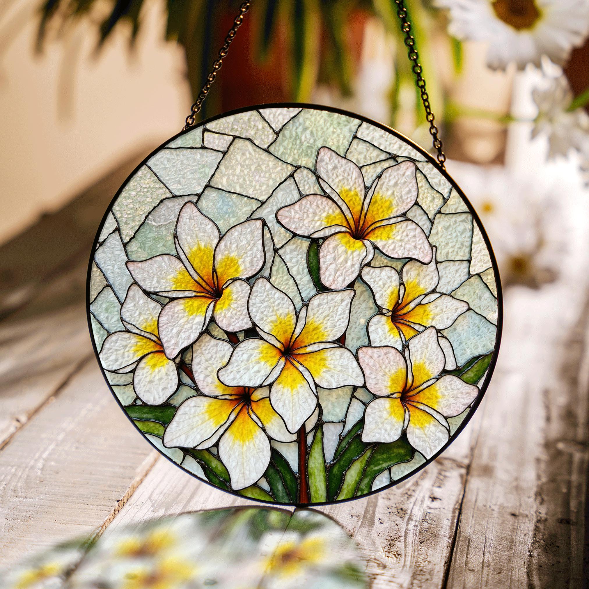 Plumeria Stained Glass - Etsy