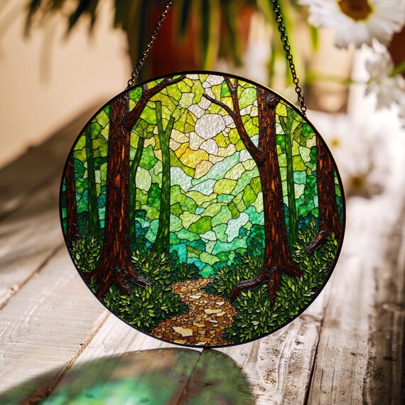 6 Stück Buntglas-Fensterketten 50,8 Cm – Schwarz, Zum Aufhängen Von Glasdekoration | Für Garten, Terrasse, Fenster