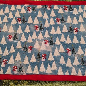 snowmen and trees Christmas place mats