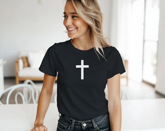 Classic Womens 'Cross' Crewneck T-shirt