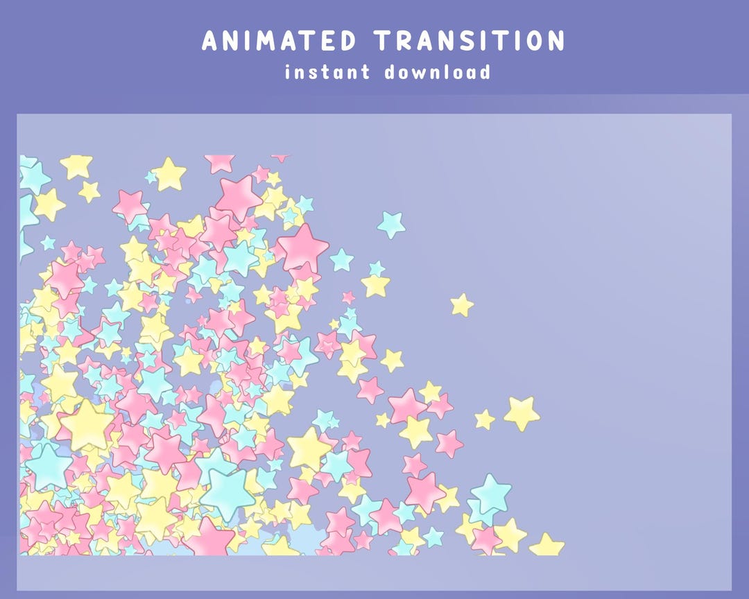 Transition Fine Animation Candy Star Animated Stinger Transition Overlay, Pastel Animated ...