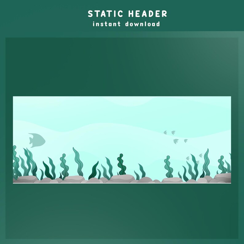 Reef Flow Animated Stream Overlay Bundle, Underwater Twitch Overlay ...