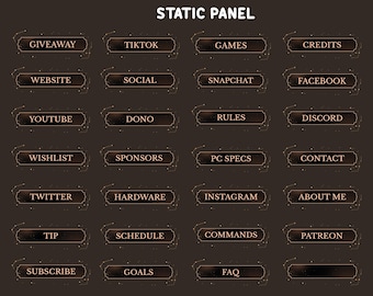 Eclipse Glow Animated Cute Lofi Stream Panel Overlay for Twitch, Gold Black Accent, Constellation Design, Ambient Space Panels, Soft Glow