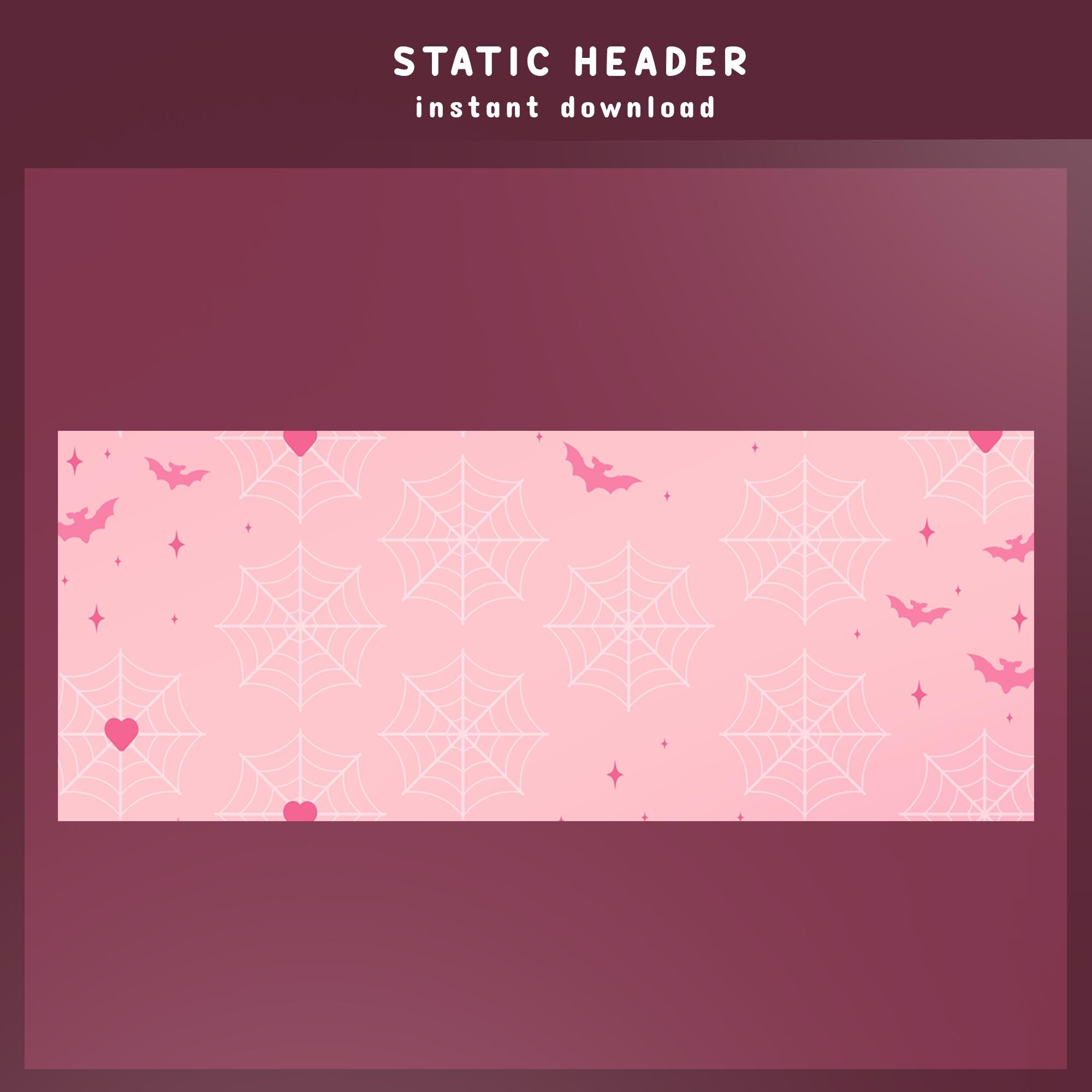 Wrb Overlay Charmed Bats Animated Stream Overlay Bundle, Halloween Pink Spider Web ...