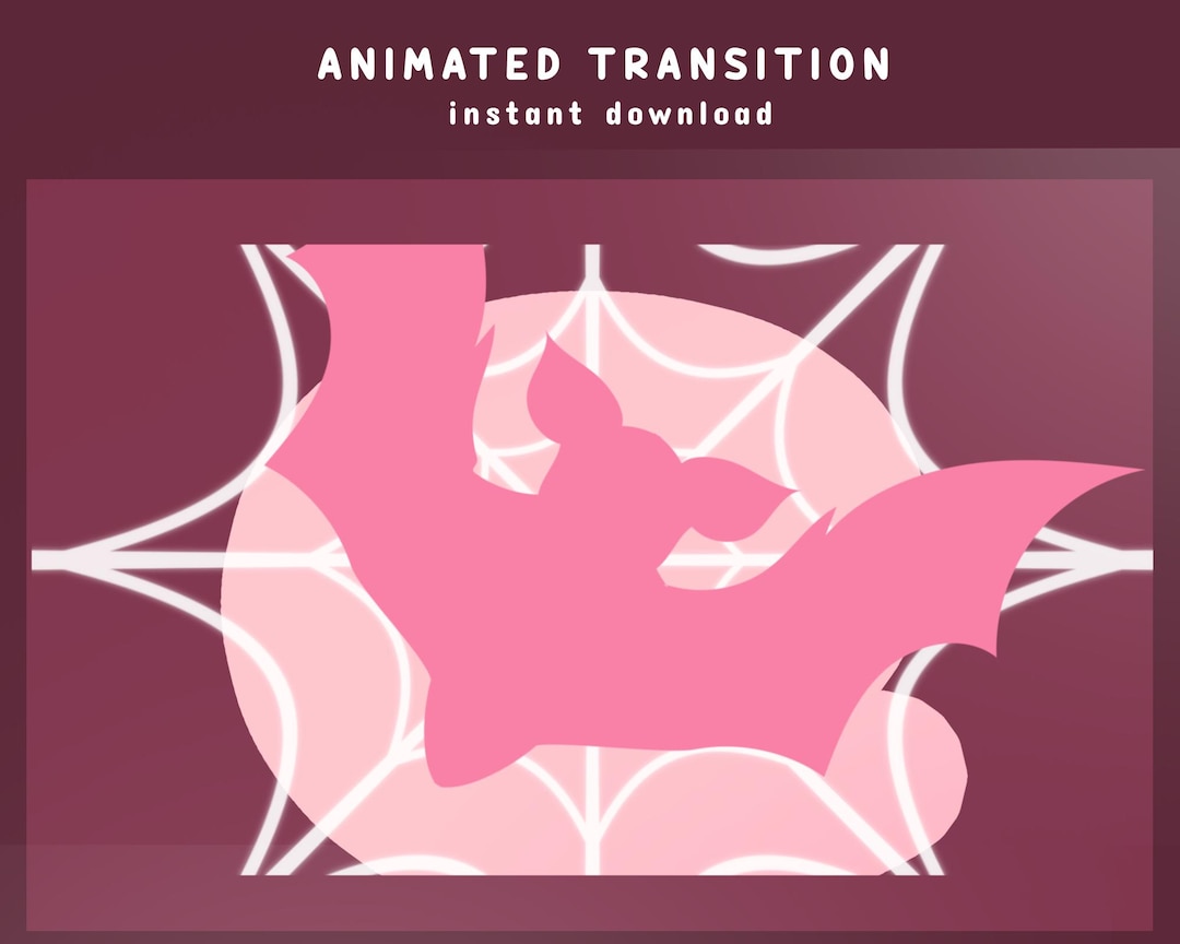 Charmed Bats Animated Stinger Transition Overlay, Pink Stream ...