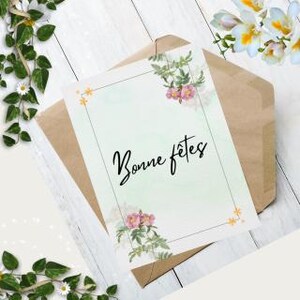 trois cartes d'anniversaire numérique Design festif avec bonne fete et Happy Birthday format pliable