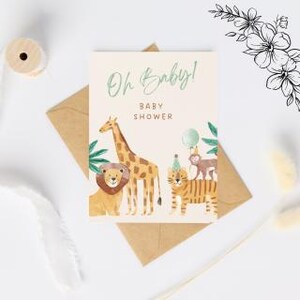 Cartes d'invitation Baby Shower Fille ou Garçon Lot de 3 modèles imprimables