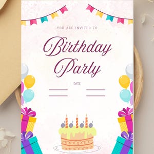 Carte d'invitation à personnaliser Modèle floral élégant ensemble de 2 avec deux options format pliable ou mini pour toutes occasions