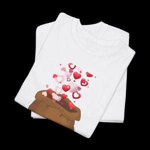 t-short sac rempli d'amour cadeau pour st valentine