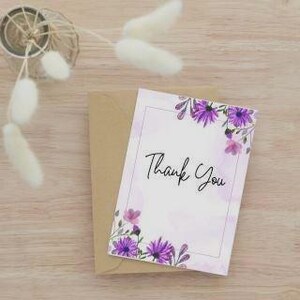 Cartes de remerciement florales Lot de 3 cartes élégantes et romantiques parfaites pour cadeau enseignante pour la fin d’année