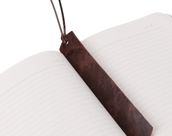 Marcapáginas de cuero personalizado: Marcapáginas de cuero de grano completo con grabado personalizado, regalo para amantes de la lectura, regalo de tercer aniversario, regalo de graduación
