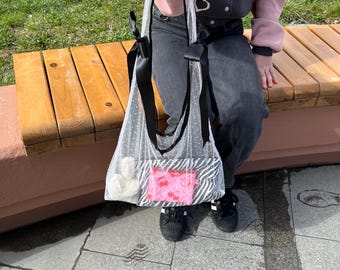 Bolso de encaje con lazo y lunares hecho a mano: elegante bolso de hombro estilo cottagecore, bolso de noche hecho a mano