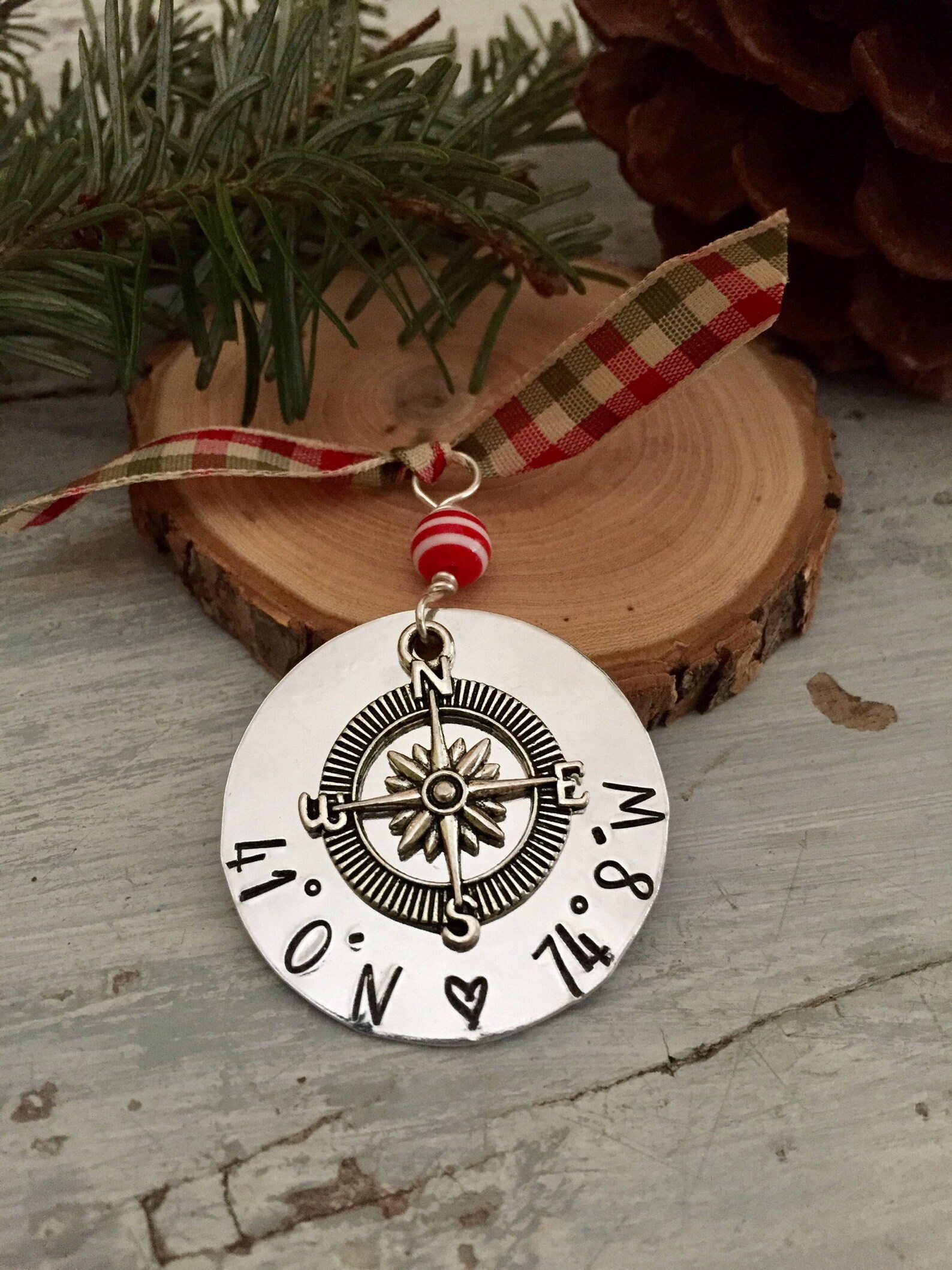 Christmas Ornament Personalized Latitude and Longitude | Etsy
