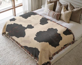 Geweven deken vintage koepatroon, landelijke huisdecoratie, gezellig en duurzaam plaid voor binnen of buiten, perfect cadeau voor moeder